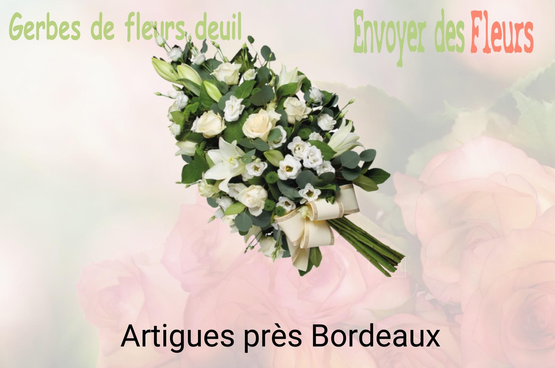 Gerbe de fleurs de deuil livrée à Artigues-près-Bordeaux